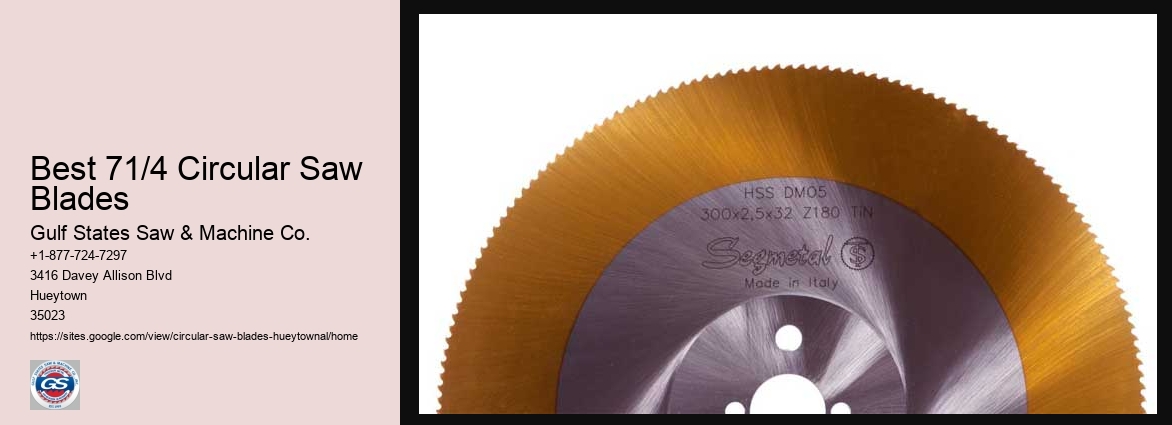 Best 71/4 Circular Saw Blades