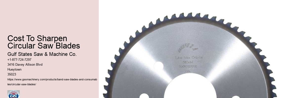 Cost To Sharpen Circular Saw Blades